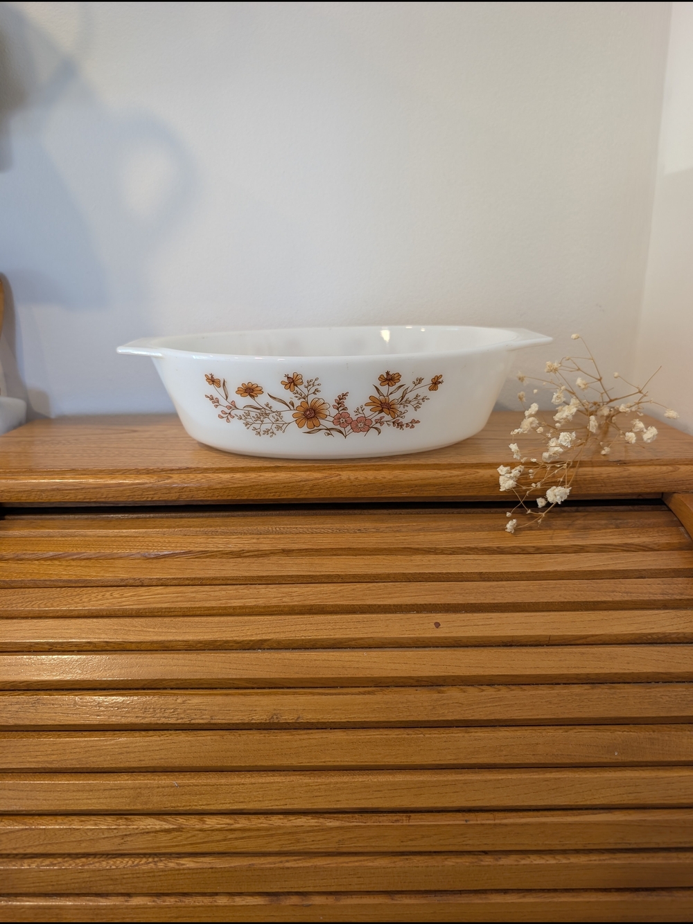 Vintage Pyrex “Spring Blossom” Oval Casserole Dish